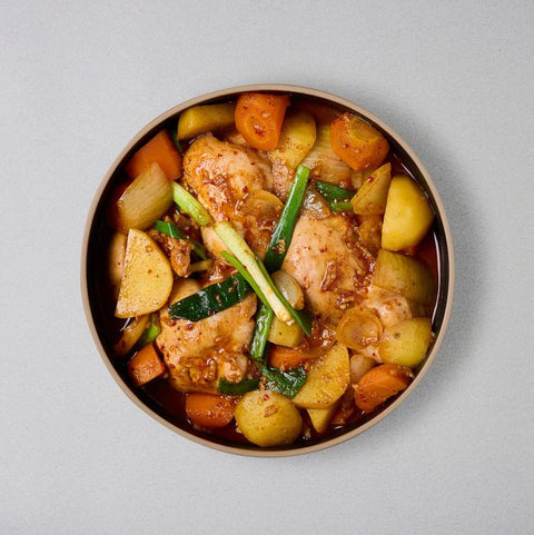 Korean Chef's Spicy Chicken Stew (Dak bokkeumtang)