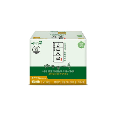 [Made in Korea Yejimin] Panty Liners Cotton Mild Herb (Long) 20P 17.5cm