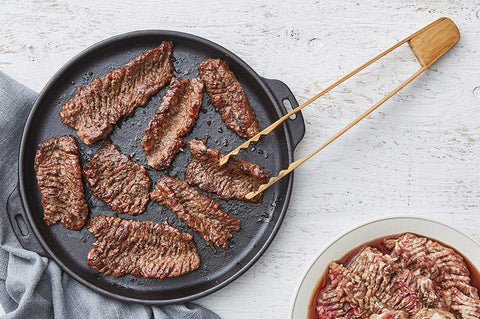 family set - wagyu anchangsal, Marinated Galbi for Grill, spicy marinated pork